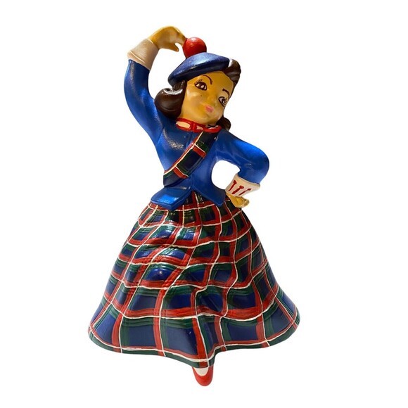 Other - Vintage Holland Mold Scottish  Celtic Lass Dancing Girl Brown Eyes Signed plaid